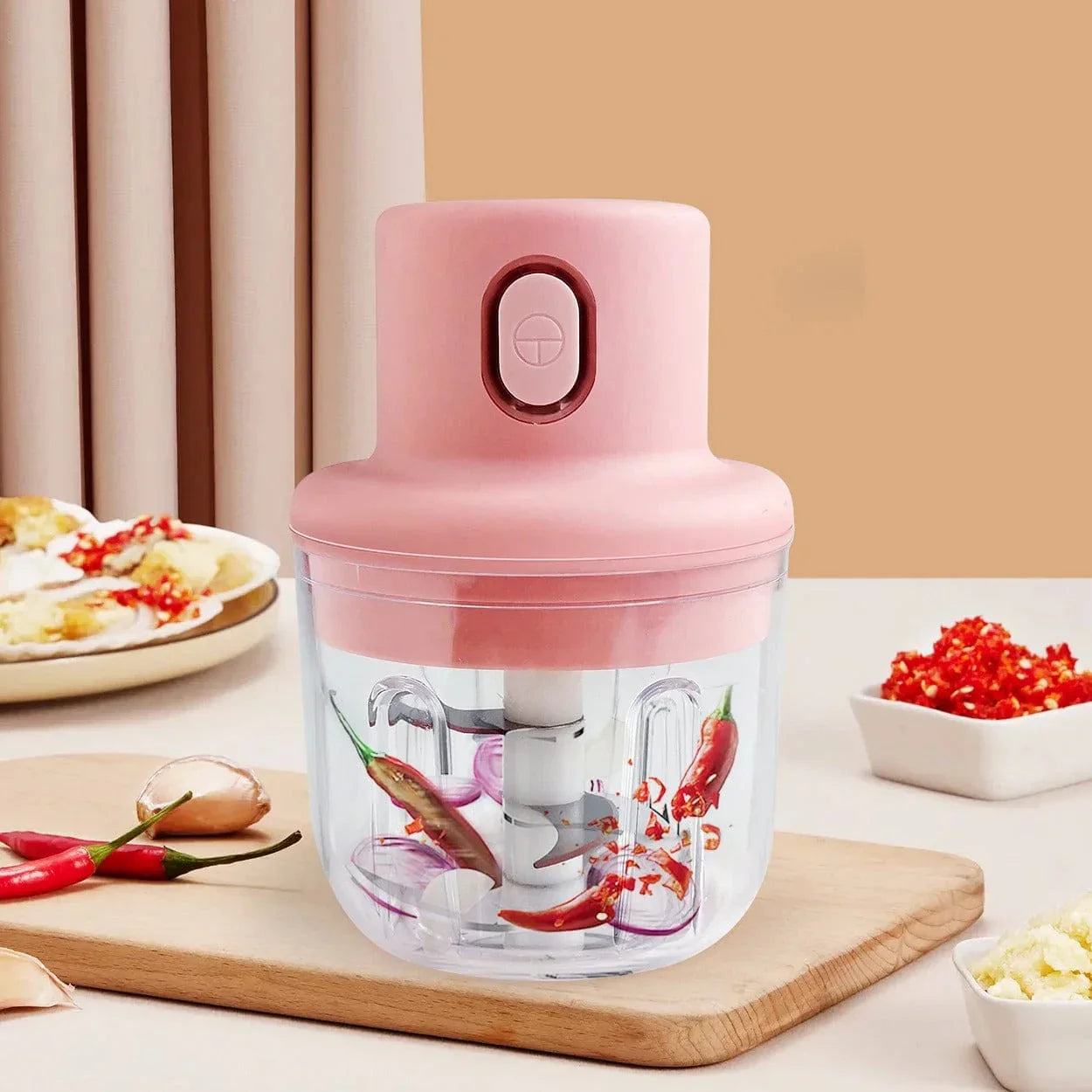 Wireless Food Chopper - Compact Mini Chopper For Spices And Vegetables