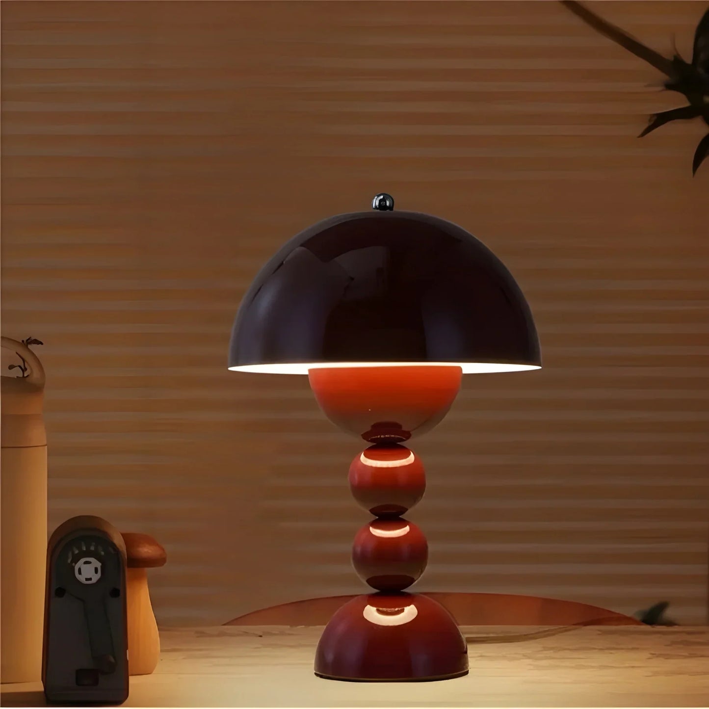 Modern Table Lamp in Scandinavian Design with Gold Accents