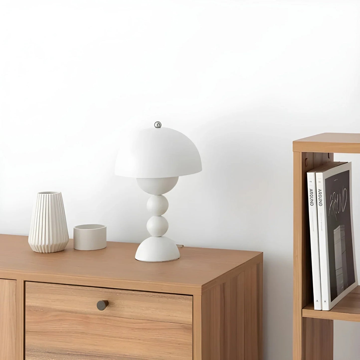 Modern Table Lamp in Scandinavian Design with Gold Accents