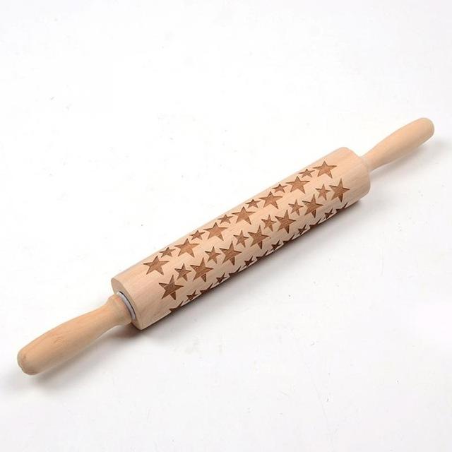 Engraved Pastry Roller For Creative Patterns