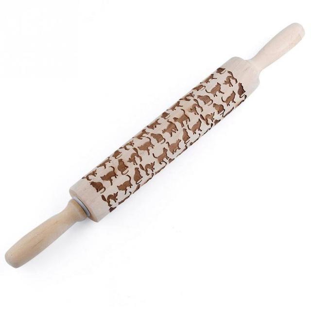Engraved Pastry Roller For Creative Patterns