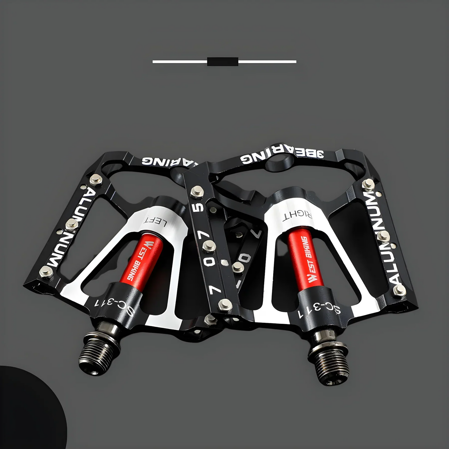 Robust Light Metal Bicycle Pedals With Non - Slip Grip