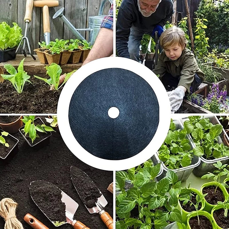 Weed Fleece Tree Disc - Breathable Root Protection Mat for Garden and Plants