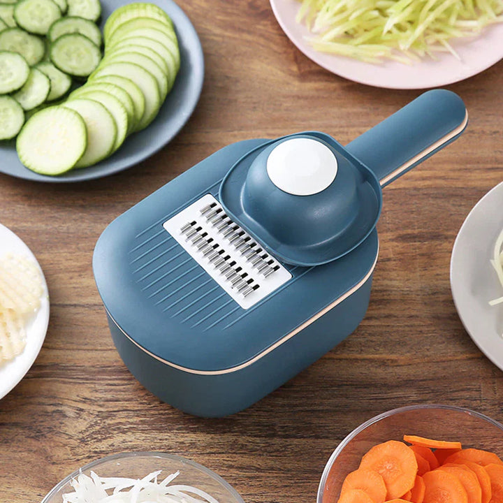 Multifunctional Vegetable Slicer with Collecting Tray - Practical Kitchen Helper for Easy Slicing , Grating & Planing