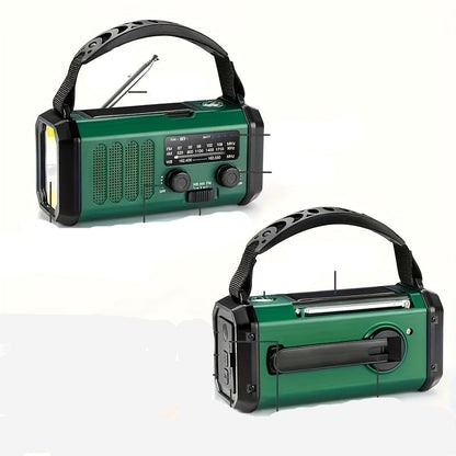 Solar Emergency Radio with Powerbank - Crank Radio with Led Torch for Camping & Outdoor