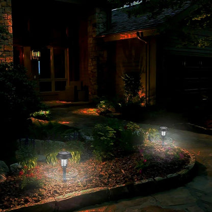 Solar Insect Killer With Led Light - Waterproof Garden Light For Mosquito Repellent