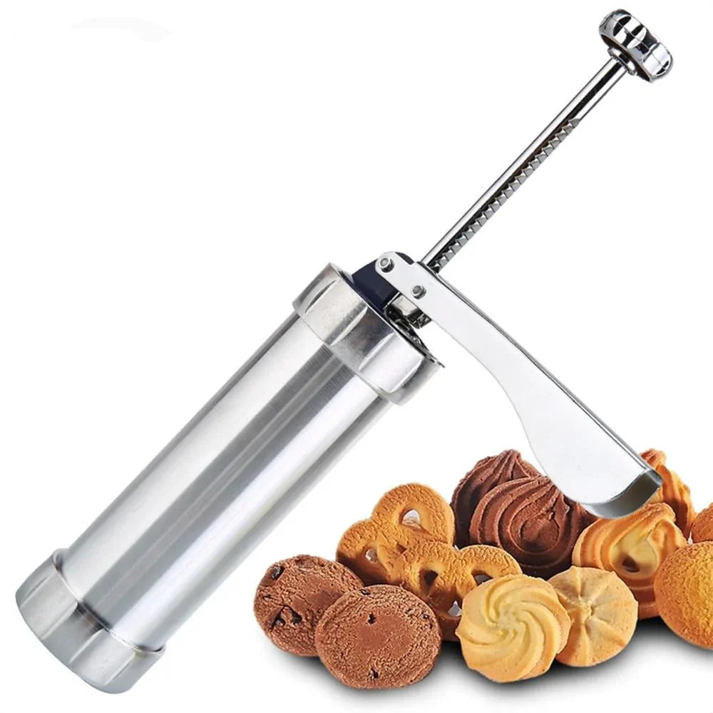 Stainless Steel Biscuit Press With Attachments For Creative Biscuits And Pastries
