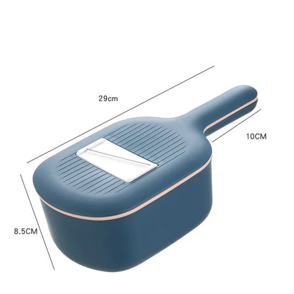 Multifunctional Vegetable Slicer with Collecting Tray - Practical Kitchen Helper for Easy Slicing , Grating & Planing