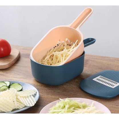Multifunctional Vegetable Slicer with Collecting Tray - Practical Kitchen Helper for Easy Slicing , Grating & Planing