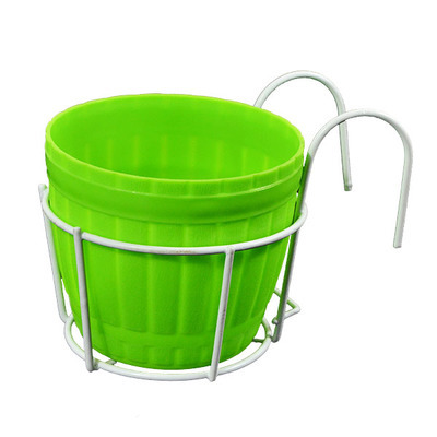 Practical Planter Holder with Sturdy Metal Frame for Balconies and Patios