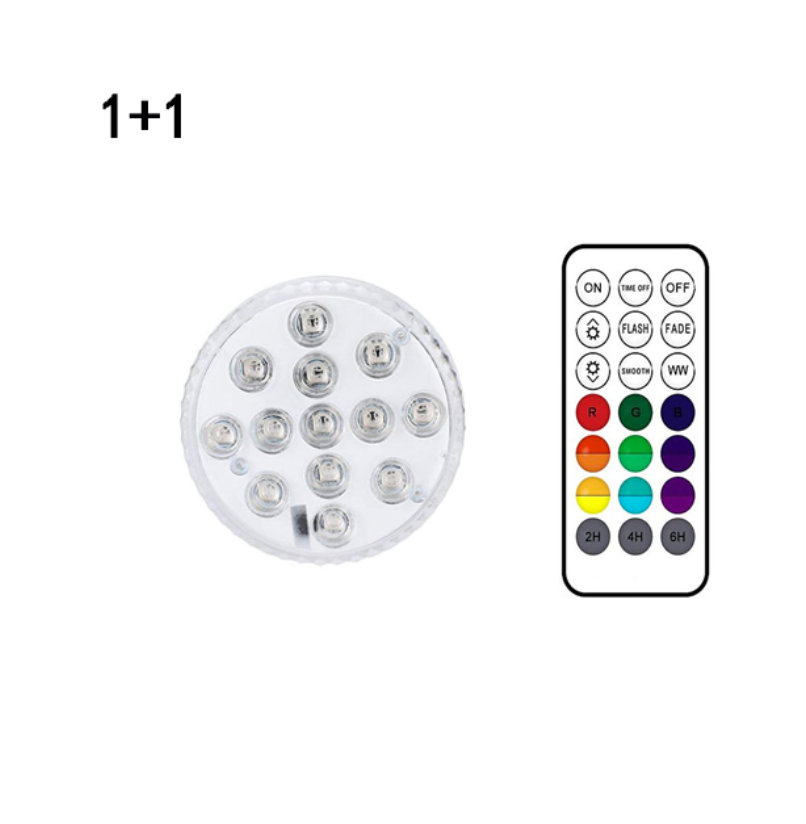 Underwater Led Light With Remote Control - Rgb Multicolour Pool Lighting For Bathrooms And Ponds