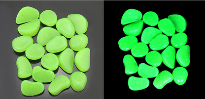 Luminous Stones for Garden & Decoration - Phosphorescent Pebbles in Various Colours