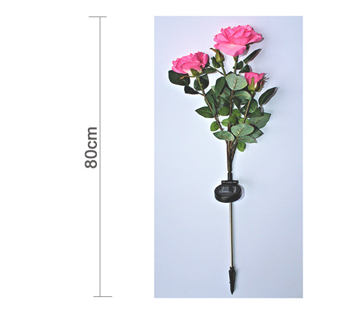 Solar - Powered Rose Lights - Garden Plug with Solar Panel for Decorative Lighting