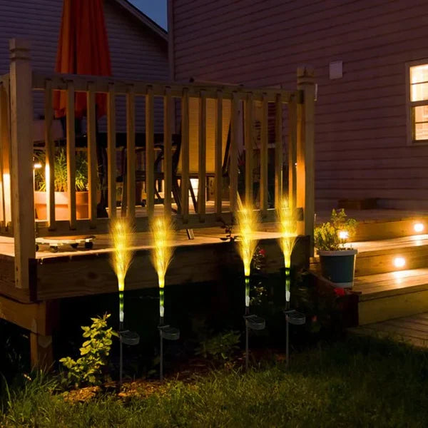 Decorative Rattan Garden Lighting - Solar Lamp In Grass Design For Outdoor Use