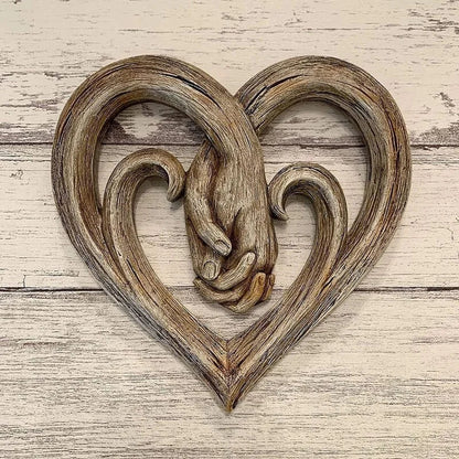 Heart-Shaped Wooden Wall Decoration