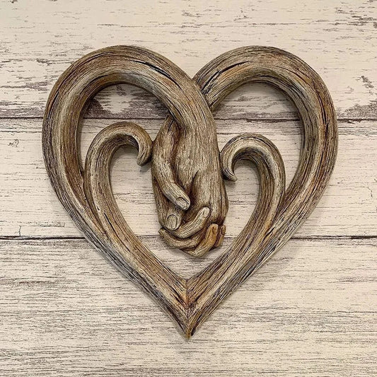 Heart-Shaped Wooden Wall Decoration