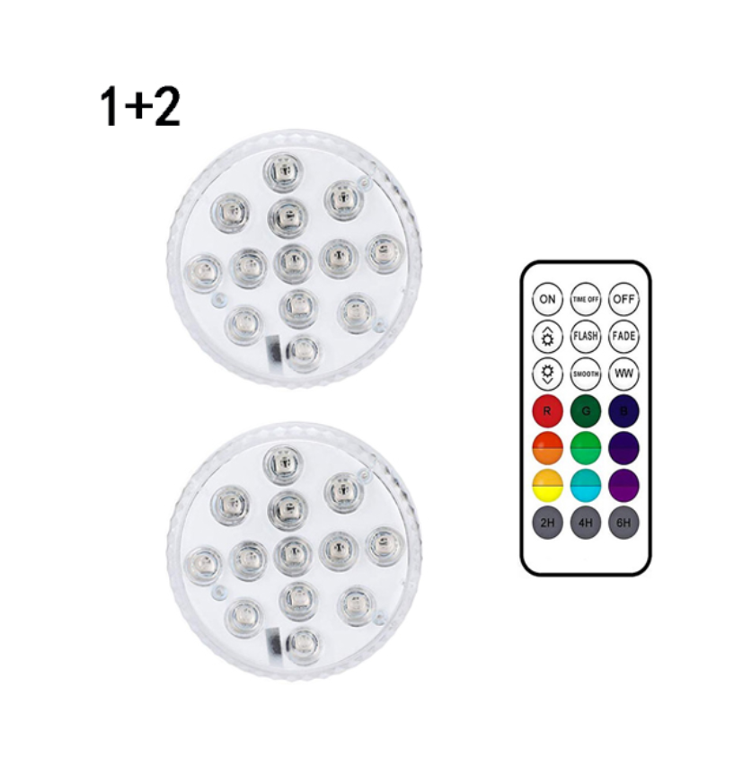 Underwater Led Light With Remote Control - Rgb Multicolour Pool Lighting For Bathrooms And Ponds