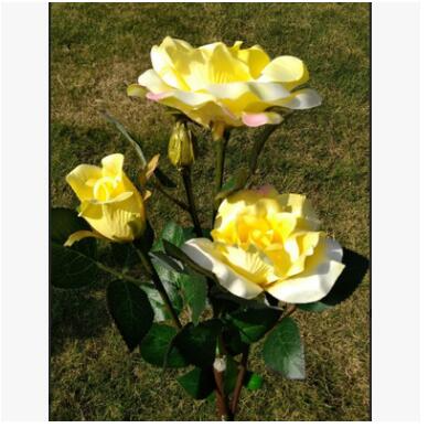 Solar - Powered Rose Lights - Garden Plug with Solar Panel for Decorative Lighting