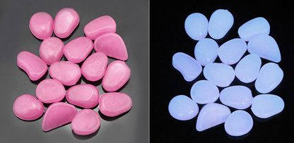 Luminous Stones for Garden & Decoration - Phosphorescent Pebbles in Various Colours