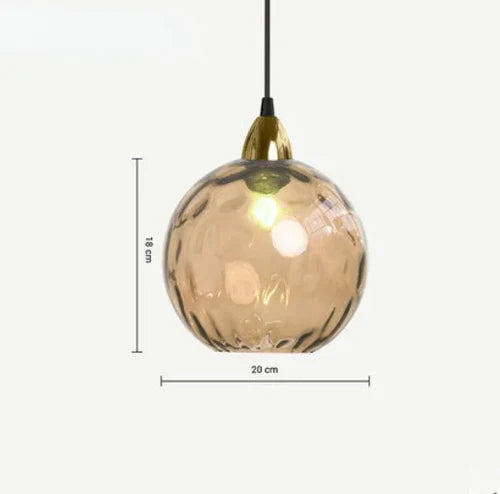 Spherical Glass Pendant Light