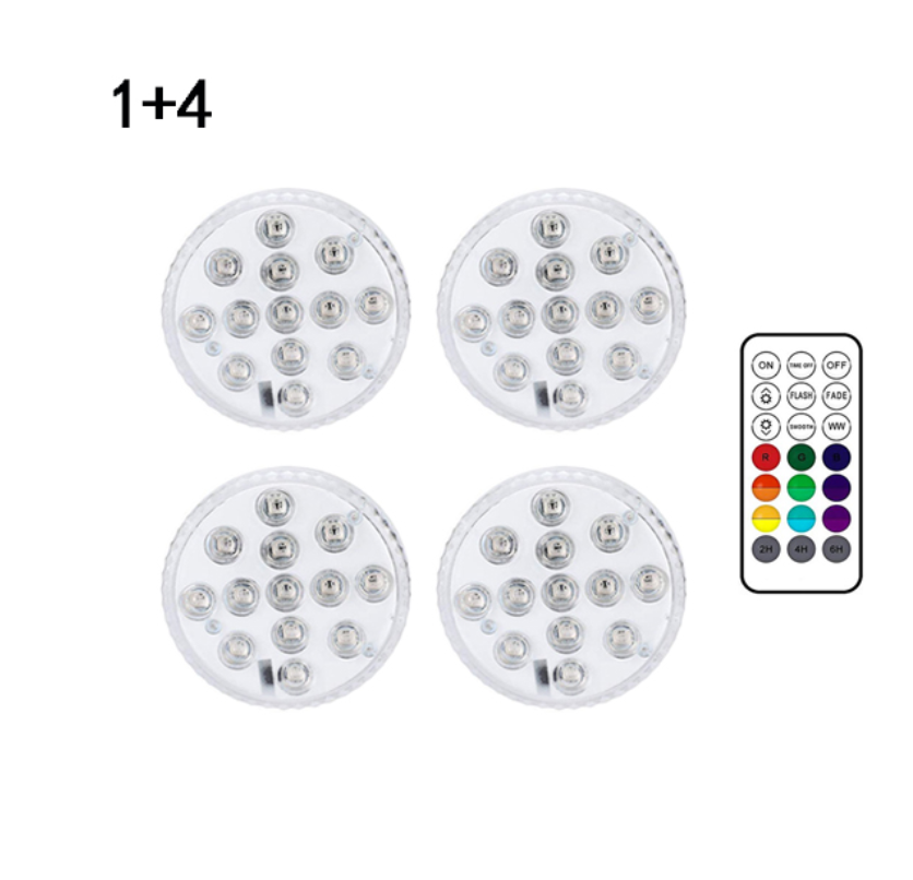 Underwater Led Light With Remote Control - Rgb Multicolour Pool Lighting For Bathrooms And Ponds