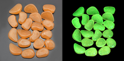 Luminous Stones for Garden & Decoration - Phosphorescent Pebbles in Various Colours