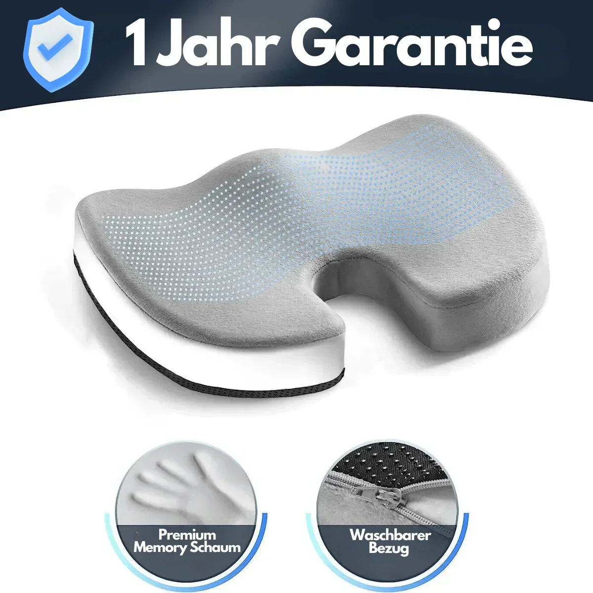 Ergonomic 4D Comfort Seat Cushion With Orthopaedic Support