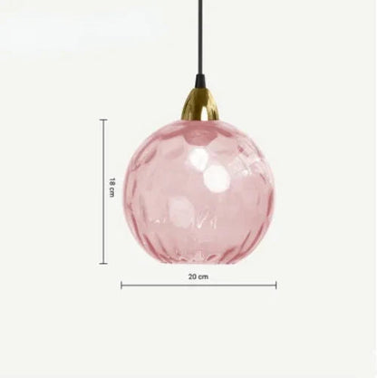 Spherical Glass Pendant Light