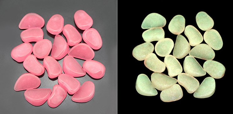 Luminous Stones for Garden & Decoration - Phosphorescent Pebbles in Various Colours