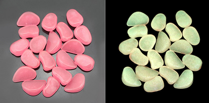 Luminous Stones for Garden & Decoration - Phosphorescent Pebbles in Various Colours