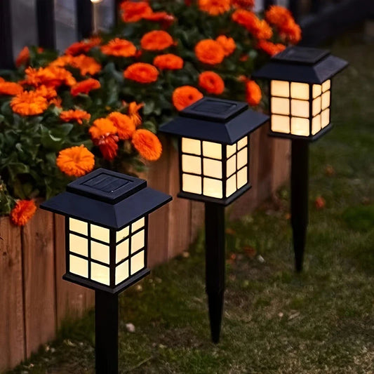 Lantern - Style Solar Garden Lights - Waterproof Led Path Lighting For Outdoor Areas