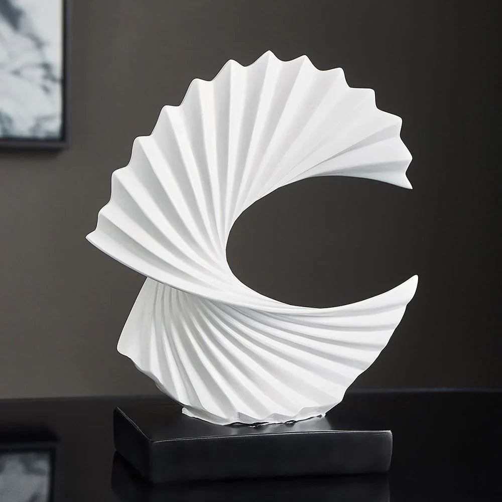 Stylish Crescent Moon Sculpture - Elegant Moon Decoration for Home & Office