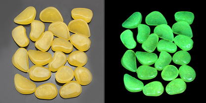 Luminous Stones for Garden & Decoration - Phosphorescent Pebbles in Various Colours