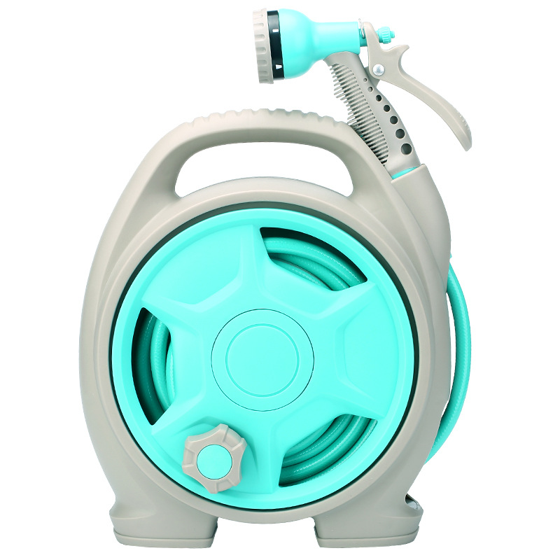 Practical Hose Reel with Spray Nozzle - Compact Garden Hose Reel for Easy Watering