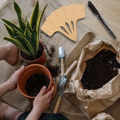 Wooden Plant Labels for Garden and Balcony - Rewritable Labels for Herbs and Plants