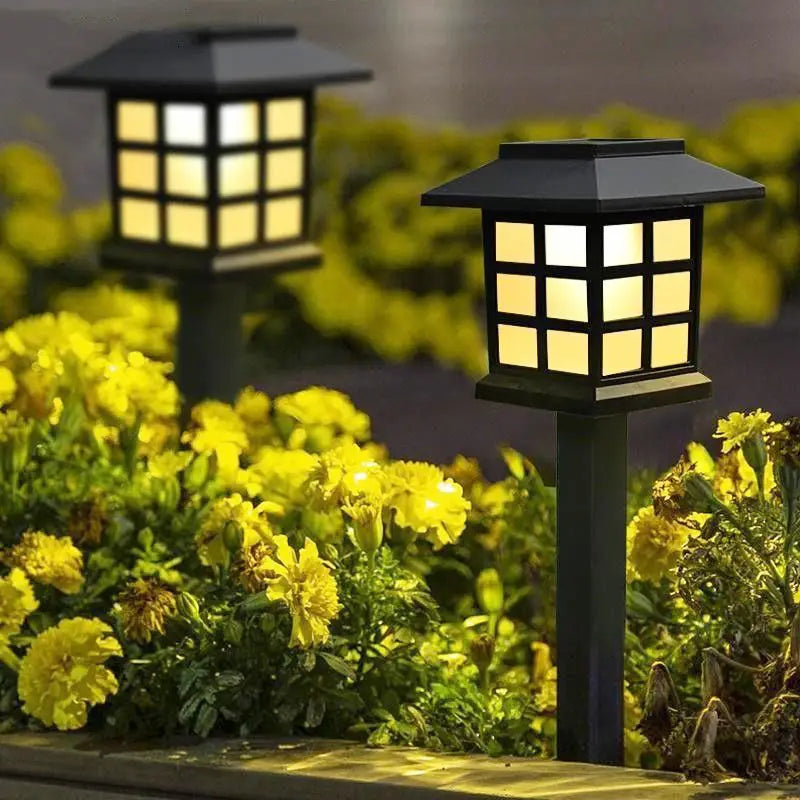 Lantern - Style Solar Garden Lights - Waterproof Led Path Lighting For Outdoor Areas