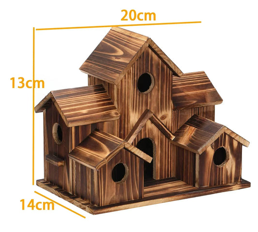 6-Hole Handcrafted Birdhouse