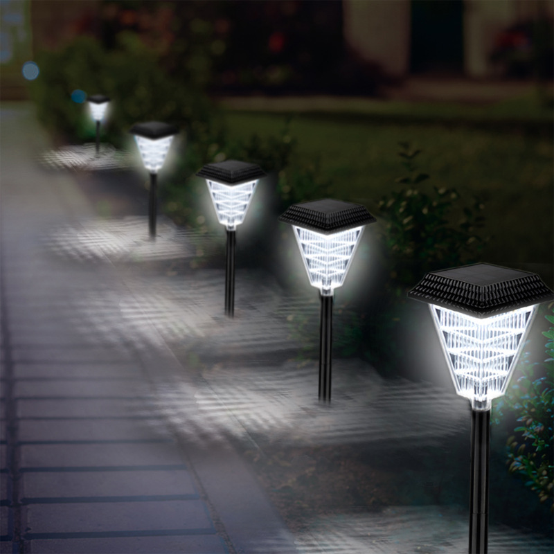 Solar Led Path Lights With Crystal Light Effect - Waterproof Outdoor Lighting For Garden And Driveway