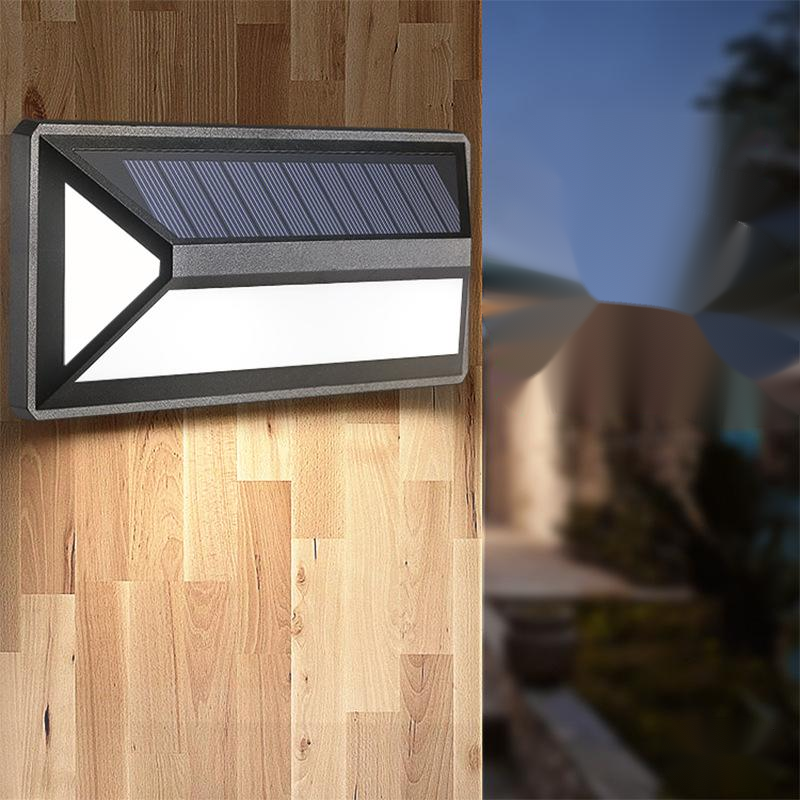 Modern Solar Led Wall Light For Outdoors - Waterproof Façade Lighting With Motion Detector