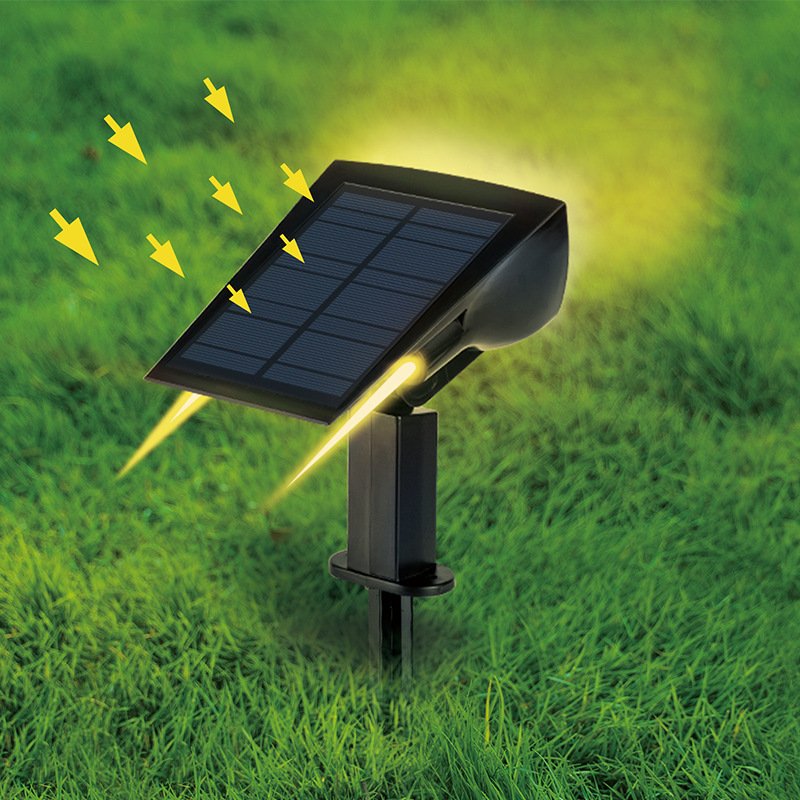 Solar Led Spotlight - Outdoor Lighting With Solar Panel For Garden And Paths