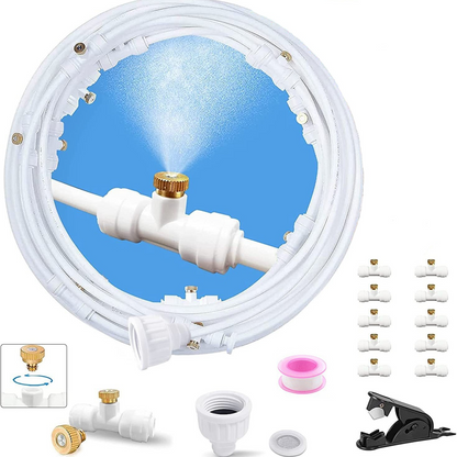 Misting System for Patio and Garden - Cooling Spray Set for Parasol and Pavilion