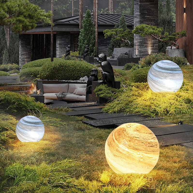 Solar Lawn Light - Led Garden Globe Outdoor Light  Weatherproof For Garden  Patio