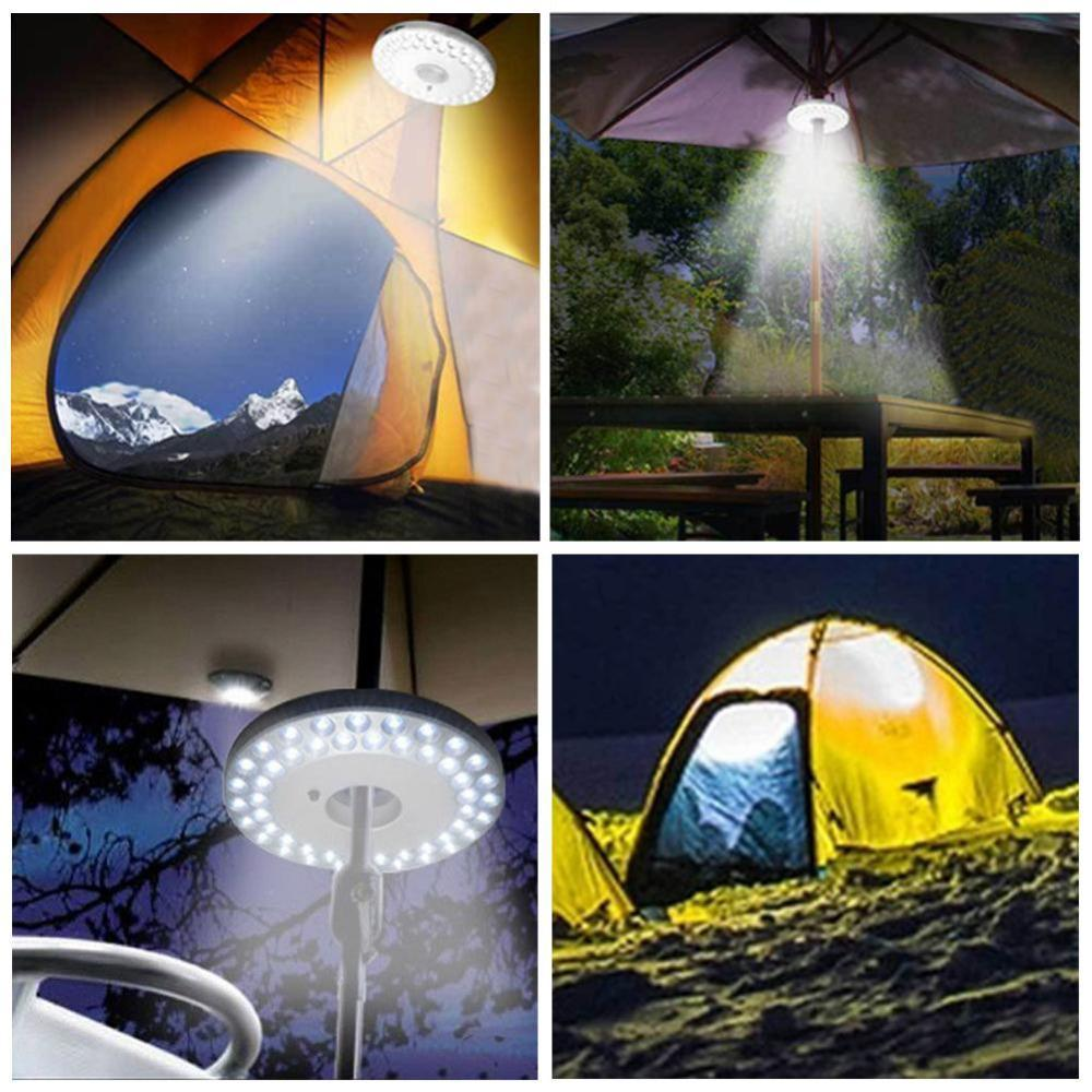 Solar Led Camping Lamp - Portable  Hanging Tent Lighting For Outdoor Activities
