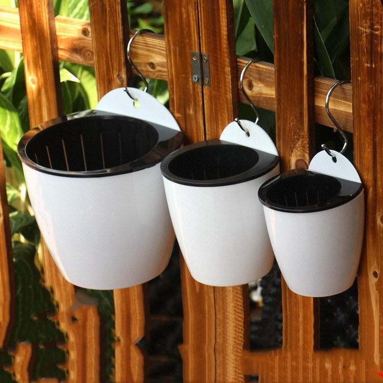 Self - Watering Hanging Plant Pot - Modern Flower Pot for Wall Mounting