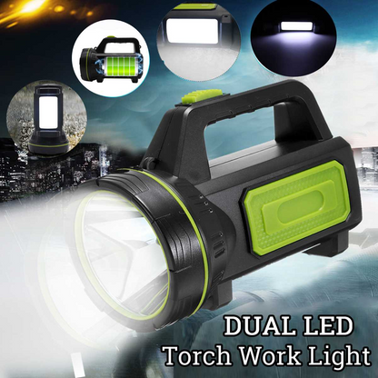 Led Torch with Side Light - Portable Work Lamp for Camping and Emergencies