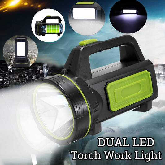 Led Torch with Side Light - Portable Work Lamp for Camping and Emergencies