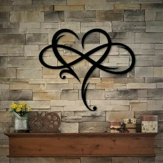 Iron Wall Decoration with Infinity Heart