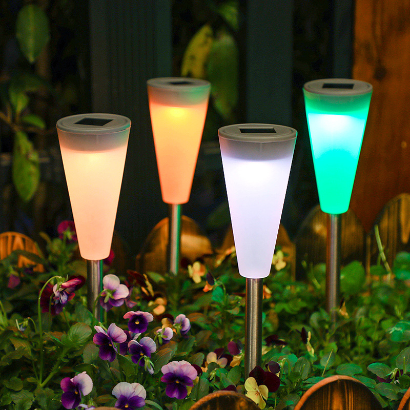 Solar Led Garden Light With Colour Change - Decorative Outdoor Lighting For Flower Beds And Paths