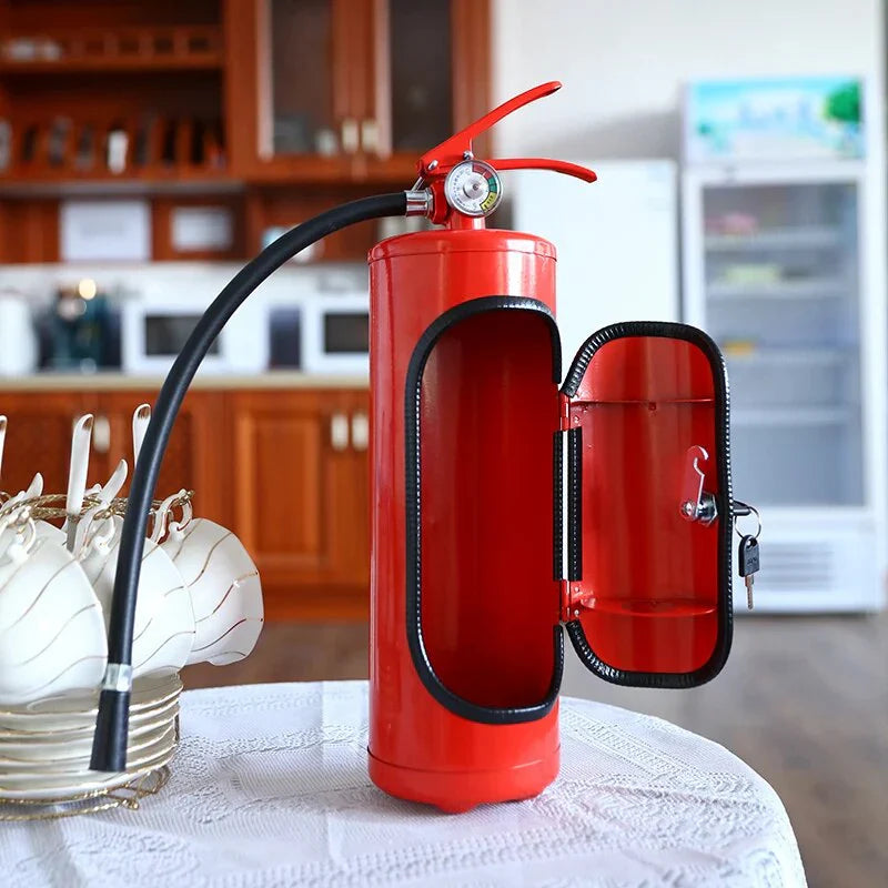 Original Stylish Bottle Holder in Fire Extinguisher Design - Practical and Decorative