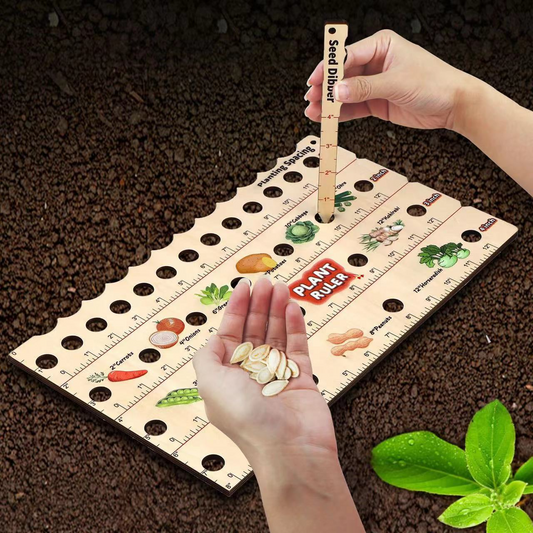 Wood Planting Ruler - Multifunctional Seed Measuring Tool for Garden